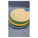 4 FIESTA WARE SALAD PLATES