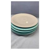 5 GRAY AND BLUES FIESTA PLATES