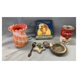 VINTAGE SHIRLEY TEMPLE BOOK, VASE, SPOON,, COOKIE