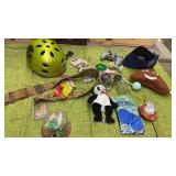 RAZOR BIKE 
HELMET, BELT AND ASSORTMENT OF TOYS,
