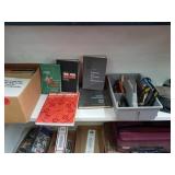 TOOL BELT, BOX, MISC BOOKS