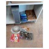 PANASONIC DVD PLAYER AND TOWER, ORION AMP, MISC