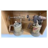 2 ANTIQUE BRASS BLOW TORCHES
