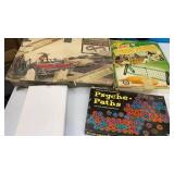 GAMES-,RACE TRACK, PUZZLE AND WOOD SAND PENDULUM