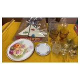 PLATES, MEMORY BOAT, GLASSES INCLUDING CHRISTMAS