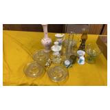 GLASSWARE INCLUDING POULTRY FEEDERS AND HEINZ