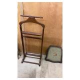 HAND STICHED SEAT CUSHION AND CLOTHING RACK