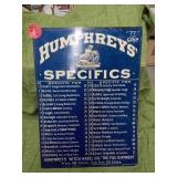 HUMPHREYS SPECIFICS 16" X 24" METAL SIGN