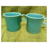 2 BLUE FIESTAWARE CUPS