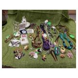 COSTUME JEWELRY, VANITY MIRROR, RING DISH, MISC