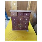 WOOD BOX WITH DRAWERS