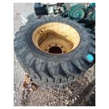 2 SKID STEER TIRES, 12-16