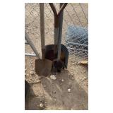 3 SHOVELS AND POST HOLE DIGGER