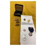 CUVIN ZIRCONIA PIERCED EARRINGS, LIONS & AMERICAN