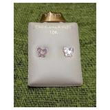 10 KARAT GOLD PIERCED EARRINGS WITH SCREW BACK