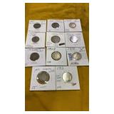 11- V- NICKELS- DIFFERENT DATES 1883 - 1912