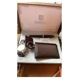 QBOS NEW QUARTZ WATCH WITH KEYCHAIN ,  PAD AND