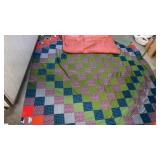QUILT 64 by 64,-  FULL SIZE BLANKET- PART WOOL