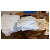 MANY FUIL WHITE, SHEETS, PAIR OF QUEEN WHITE