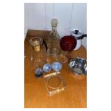 GLASSWARE, ALUMINUM MEASURING CUPS, COFFEE