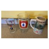 MILLER HIGH LIFE STEIN , MOLSOM GLASS AND COORS