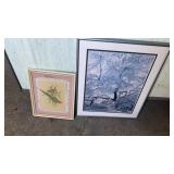 VINTAGE BIRD HAND DRAWN AND WINTER PIC