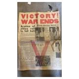 AUG 15, 1945 LINCOLN JOURNAL STAR PAPER-  WAR