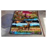 2 WILDLIFE TAPESTRIES 20 by 37 IN