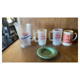 COORS ASHTRAY AND MUG  , COORS LIGHT MUGS