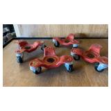 SET OF ROLLERS TO MOVE HEAVY OBJECTS