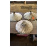 3 LARGE WHITE LIGHT COVERS