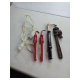 KEEN KUTTER PIPE WRENCH, 2 DIXIE TIGHTENERS, REX