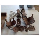 VINTAGE METAL SKATES, MISC