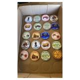 20 BUTTONS FROM TRACTOR AND ENGINE CONTESTS CLAY