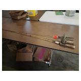 2 FISHING POLES  AND 1 WITHOUT REEL