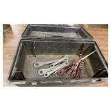 TOOL BOX WITH SOME RTCHETING WRENCHES