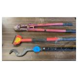 SLAT SCRAPER, BOLT CUTTER AMD MISC