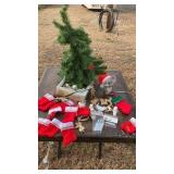CHRISTMAS TREE AND ORNAMENTS AND DECORATIONS