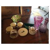 VASES, COFFEE CUPS,  MISCELLANOUS DECORATIVE