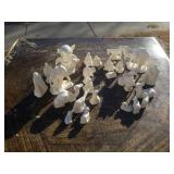WHITE CERAMIC NATIVITY SET  ,SEVERAL SETS