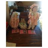 3 PORCELAIN DOLLS