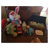STUFFED ANIMALS AND PAPERDOLLS AND MISCELLANOUS