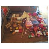 DOLL HOUSE FURNITURE AND MISCELLANOUS TOYS