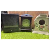 BATTERY OPERATED CLOCK , PAINTED CLOCK CASE AND
