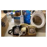 3 DIAL , PUSH BUTTON  TELEPHONES & GRAB BAR, RAIL