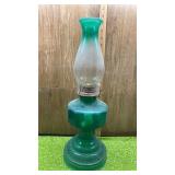 VINTAGE GREEN OIL LAMP