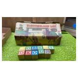 VINTAGE  FRONTIER LOGS AND WOODEN BLOCKS