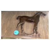 CAST IRON BOB TAIL HORSE 12 x16 IN