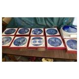 10 CHRISTMAS BAREITHER GERMAN PLATES