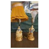 VINTAGE VICTORIAN PEOPLE LAMPS - ONE SHADE